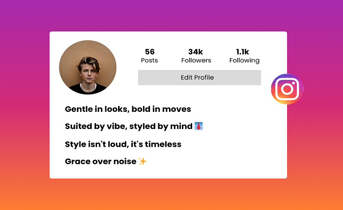 instagram bio style